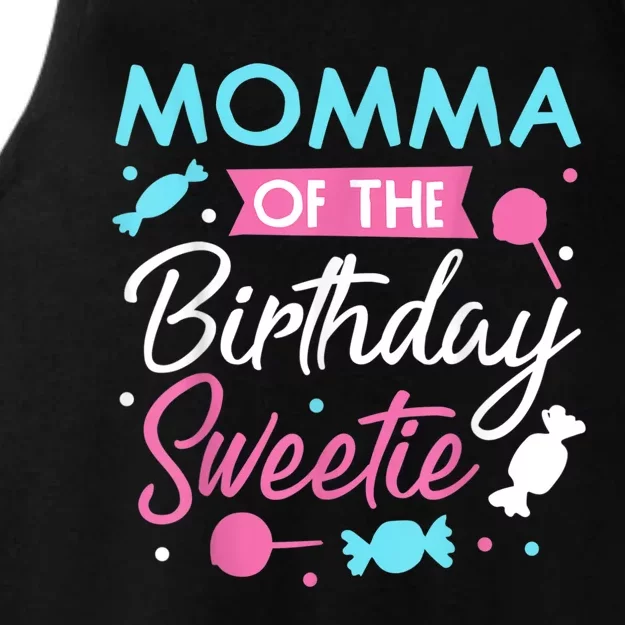 Momma Of The Birthday Sweetie Candy Bday Party Mother Ladies Tri-Blend Wicking Tank