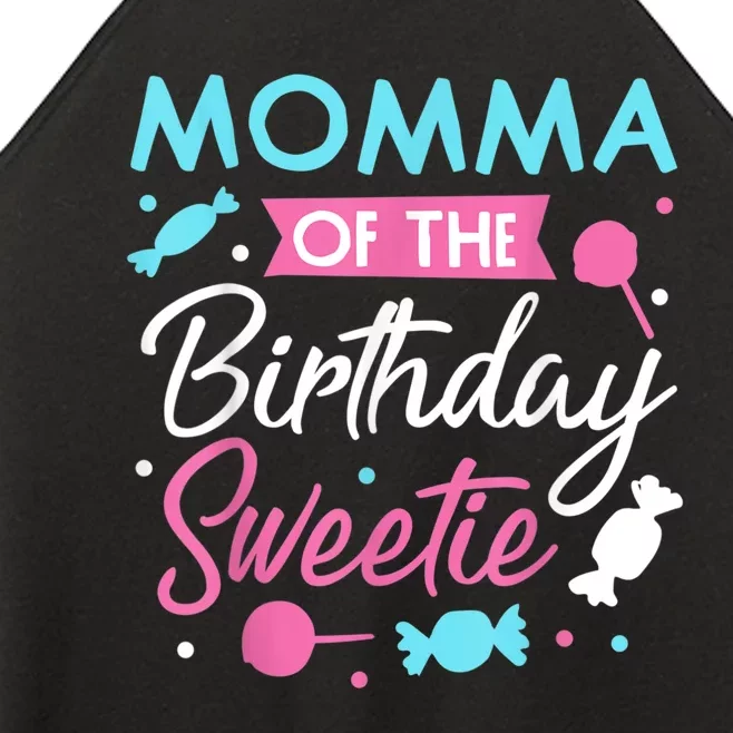 Momma Of The Birthday Sweetie Candy Bday Party Mother Women’s Perfect Tri Rocker Tank