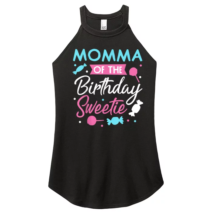 Momma Of The Birthday Sweetie Candy Bday Party Mother Women’s Perfect Tri Rocker Tank