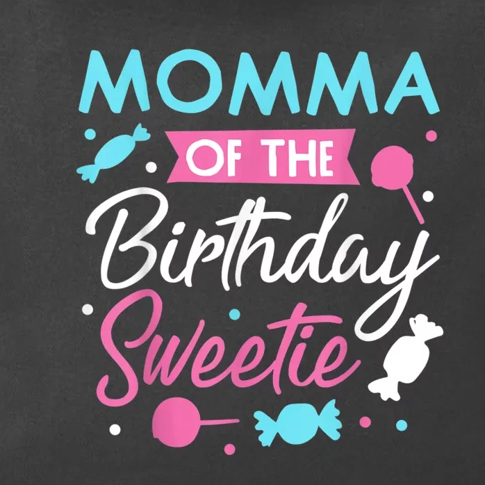 Momma Of The Birthday Sweetie Candy Bday Party Mother Zip Tote Bag