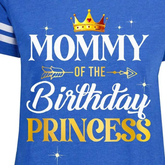 Mommy Of The Birthday Princess Girl Party Matching Family Enza Ladies Jersey Football T-Shirt