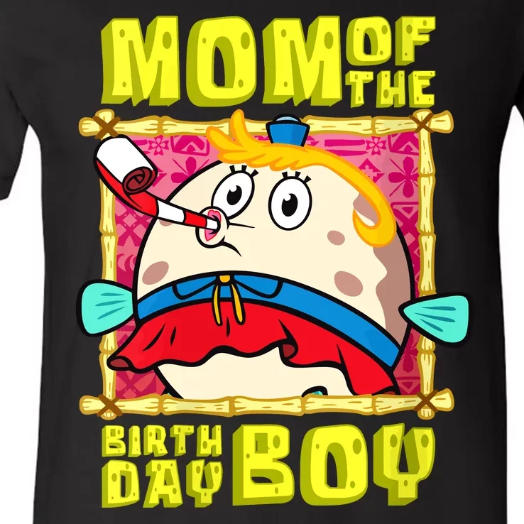 Mom Of The Birthday Boy Mother Gift Match Movies V-Neck T-Shirt