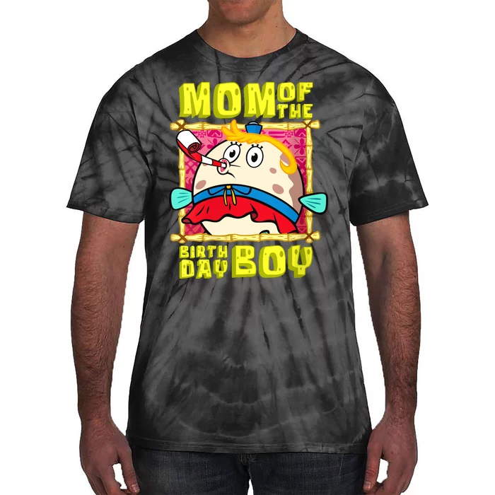 Mom Of The Birthday Boy Mother Gift Match Movies Tie-Dye T-Shirt