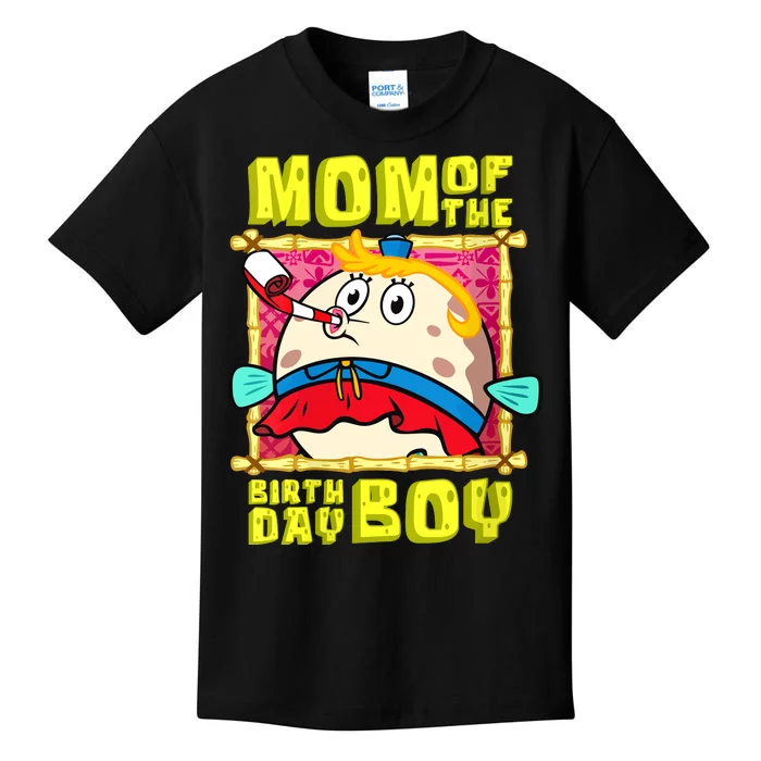 Mom Of The Birthday Boy Mother Gift Match Movies Kids T-Shirt