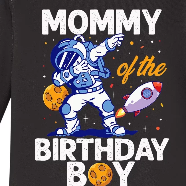 Mommy Of The Birthday Astronaut Space Planet B-day Baby Long Sleeve Bodysuit