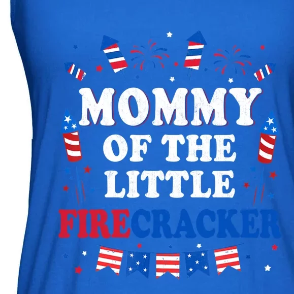 Mommy Of The Little Firecracker 4th Of July Birthday Party Gift Ladies Essential Flowy Tank