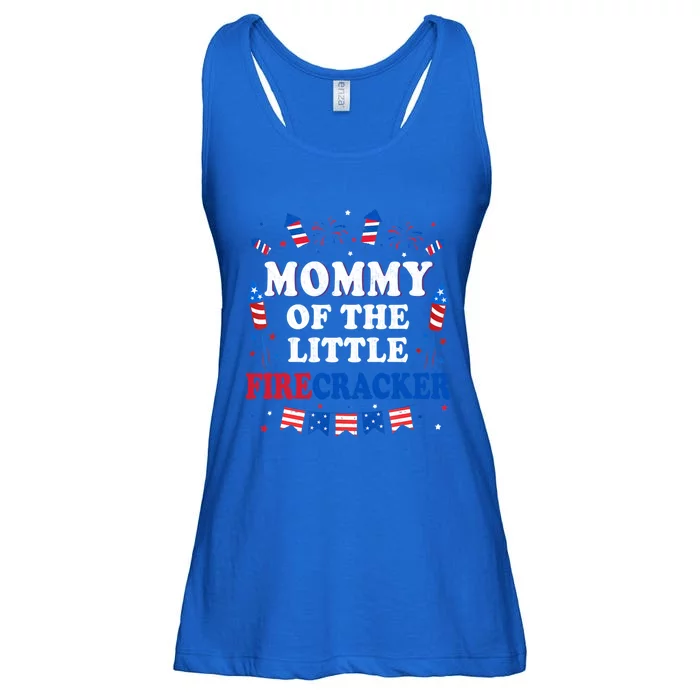 Mommy Of The Little Firecracker 4th Of July Birthday Party Gift Ladies Essential Flowy Tank