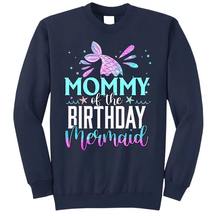 Mommy Of The Birthday Mermaid Funny Matching Family Party Sweatshirt