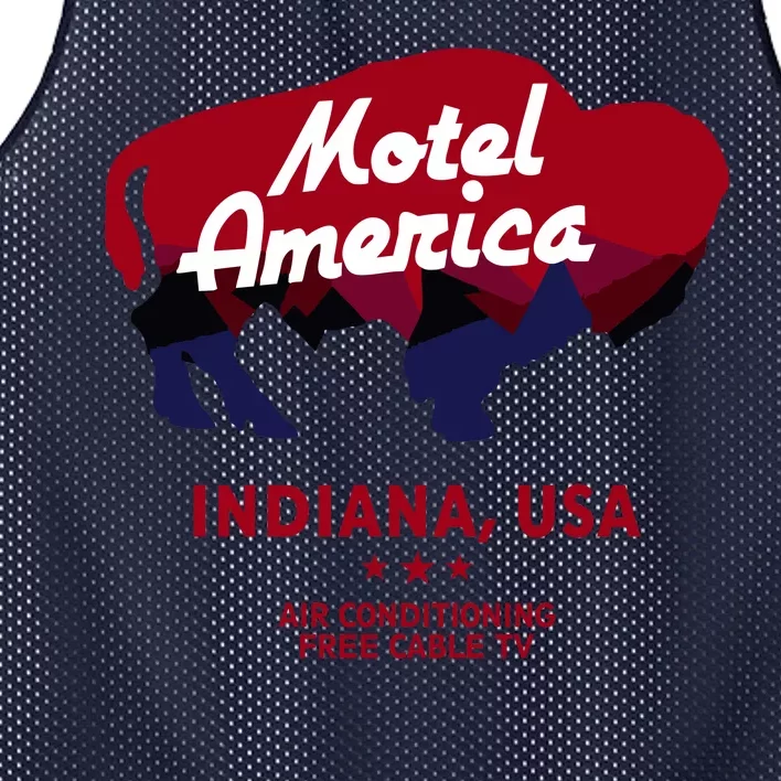 Motel America Indiana, USA Air Conditioning Free Cable TV Mesh Reversible Basketball Jersey Tank