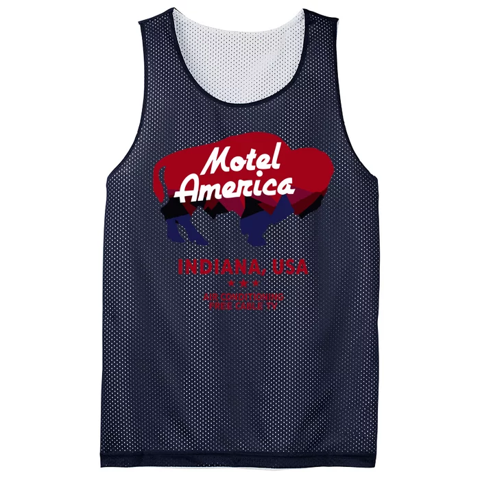 Motel America Indiana, USA Air Conditioning Free Cable TV Mesh Reversible Basketball Jersey Tank