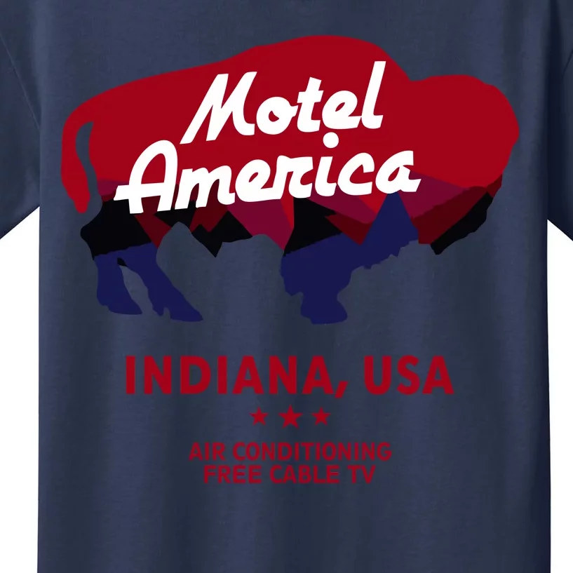 Motel America Indiana, USA Air Conditioning Free Cable TV Kids T-Shirt