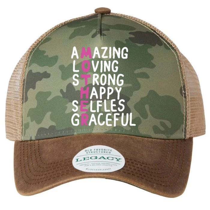 Mother Amazing Loving Strong Legacy Tie Dye Trucker Hat