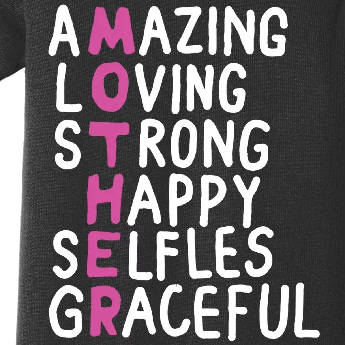 Mother Amazing Loving Strong Baby Bodysuit