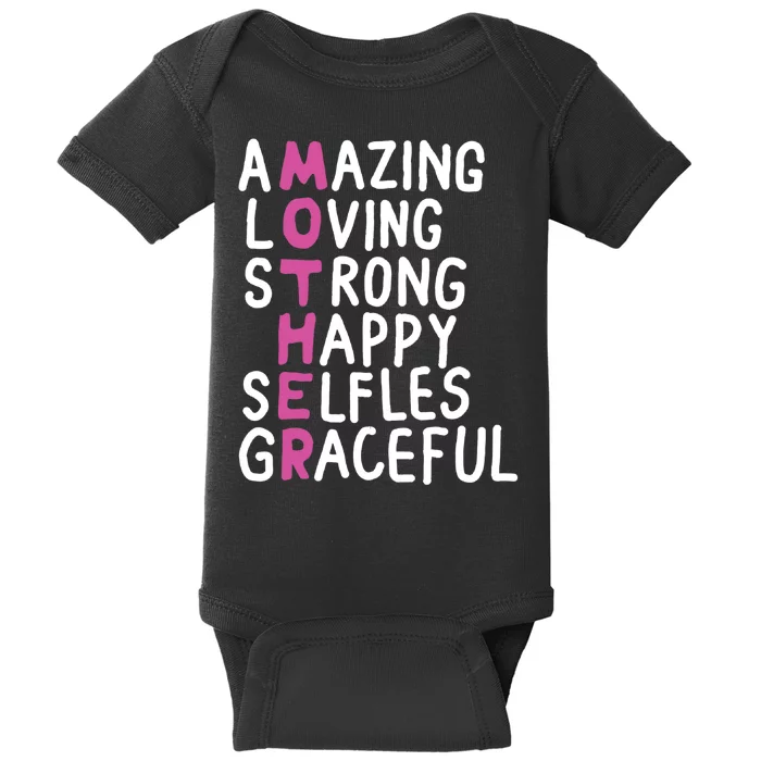 Mother Amazing Loving Strong Baby Bodysuit