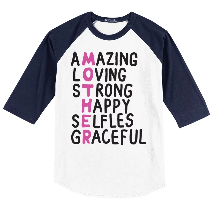 Mother Amazing Loving Strong Baseball Sleeve Shirt