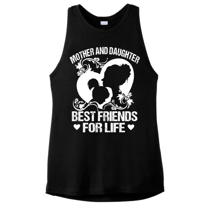 Mother And Daughter Best Friends For Life Ladies Tri-Blend Wicking Tank