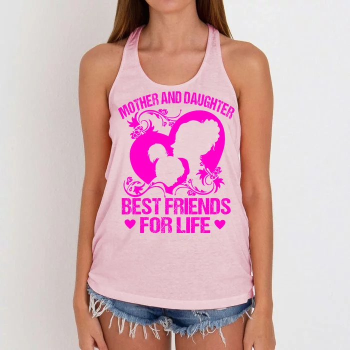 Mother And Daughter Best Friends For Life Women's Knotted Racerback Tank