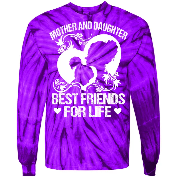 Mother And Daughter Best Friends For Life Tie-Dye Long Sleeve Shirt