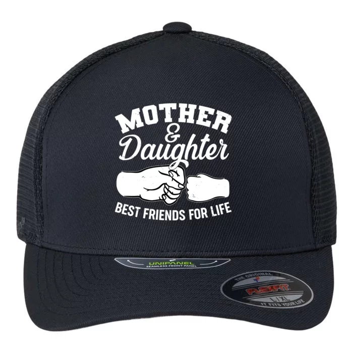 Mother and Daughter Best Friends For Life Fist Bump Flexfit Unipanel Trucker Cap