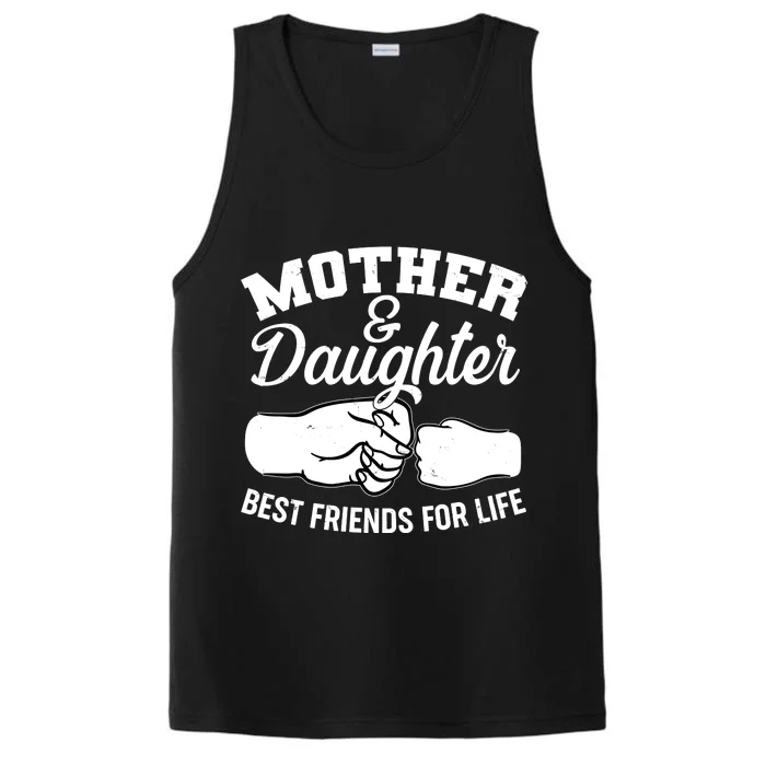 Mother and Daughter Best Friends For Life Fist Bump Performance Tank