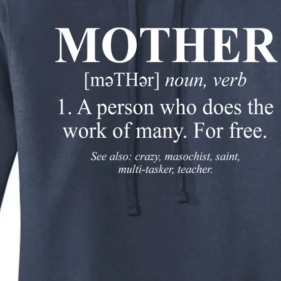 Mother Definition Mother's Day Women's Pullover Hoodie