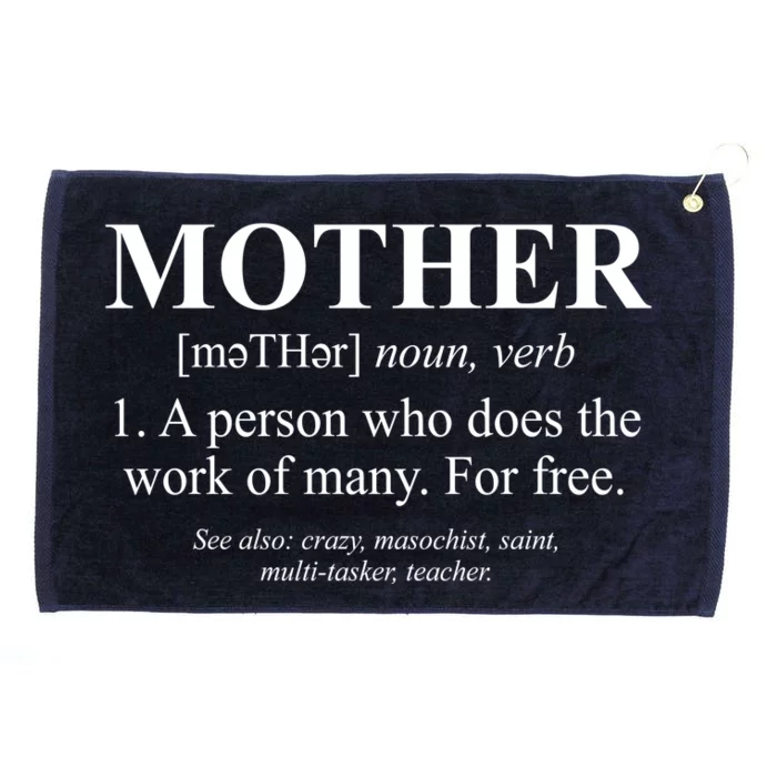 Mother Definition Mother's Day Grommeted Golf Towel