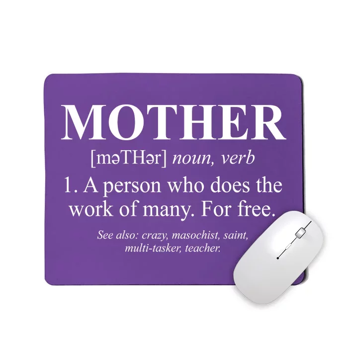 Mother Definition Mother's Day Mousepad