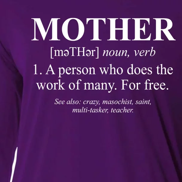 Mother Definition Mother's Day Cooling Performance Long Sleeve Crew