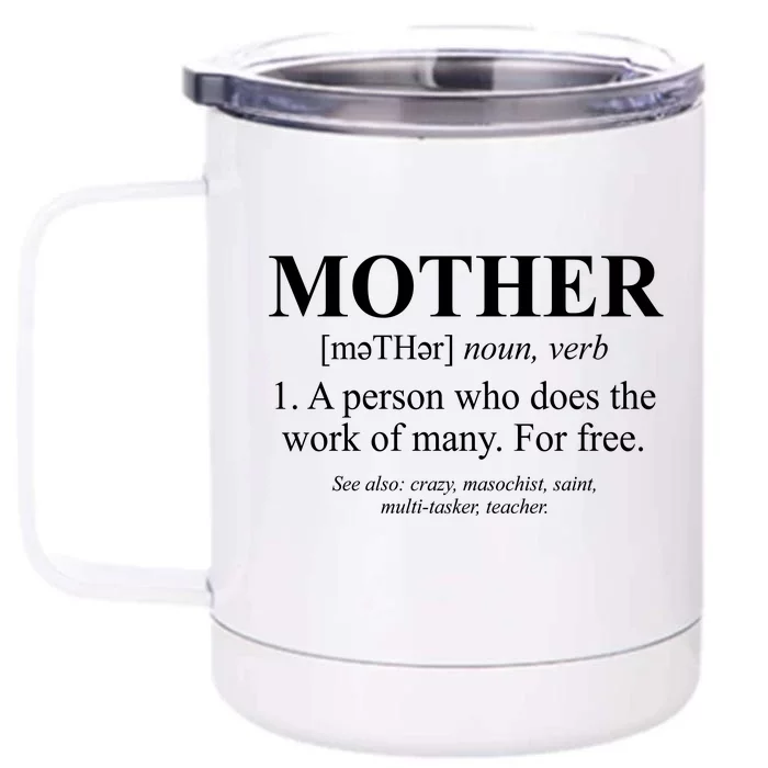 Mother Definition Mother's Day Front & Back 12oz Stainless Steel Tumbler Cup