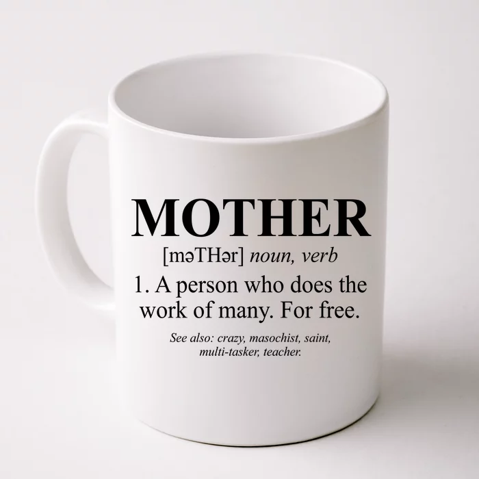 Mother Definition Mother's Day Front & Back Coffee Mug