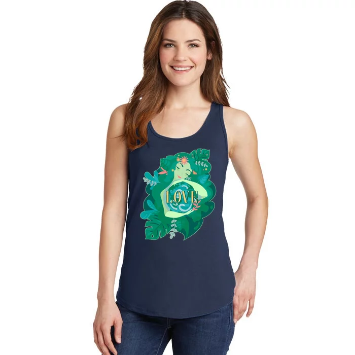 Mother Earth Hugging Earth Love Earth Day Ladies Essential Tank