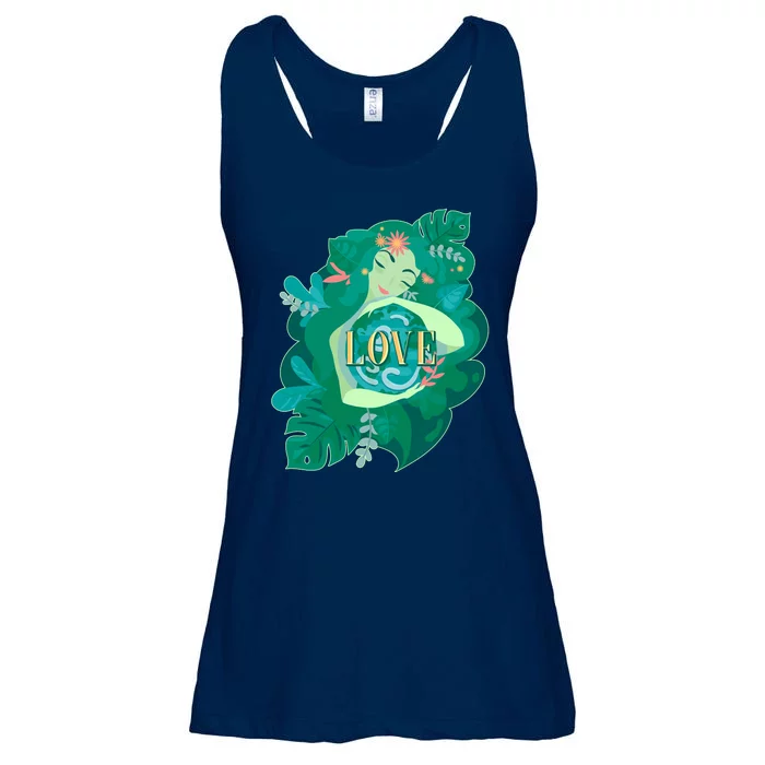 Mother Earth Hugging Earth Love Earth Day Ladies Essential Flowy Tank