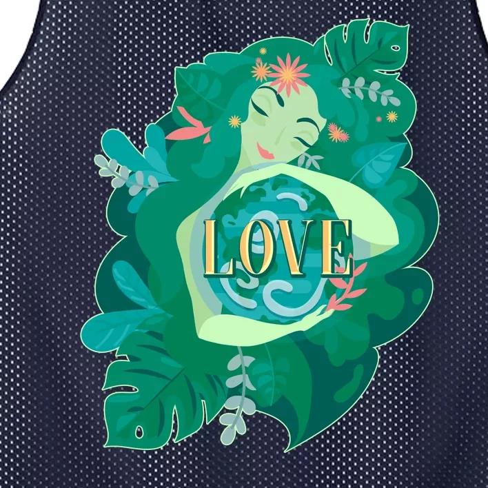 Mother Earth Hugging Earth Love Earth Day Mesh Reversible Basketball Jersey Tank