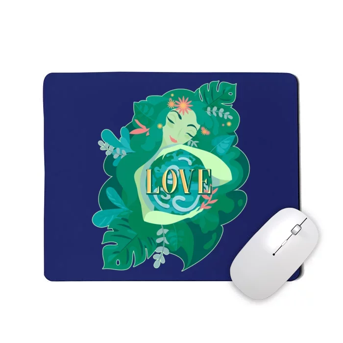 Mother Earth Hugging Earth Love Earth Day Mousepad