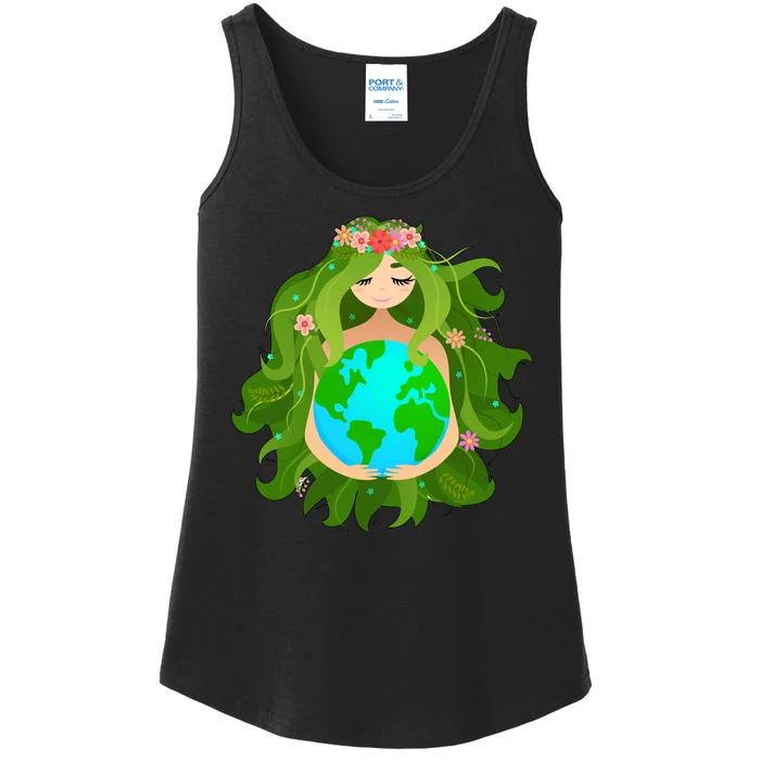 Mother Gaia Earth World Cute Ladies Essential Tank