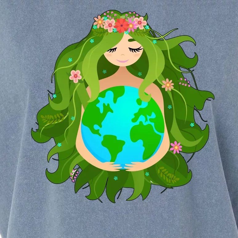 Mother Gaia Earth World Cute Garment-Dyed Women's Muscle Tee