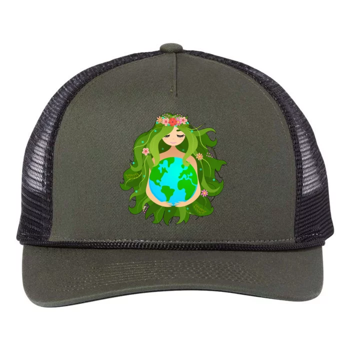 Mother Gaia Earth World Cute Retro Rope Trucker Hat Cap