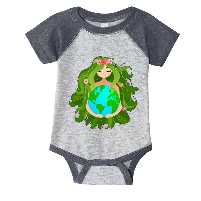 Mother Gaia Earth World Cute Infant Baby Jersey Bodysuit