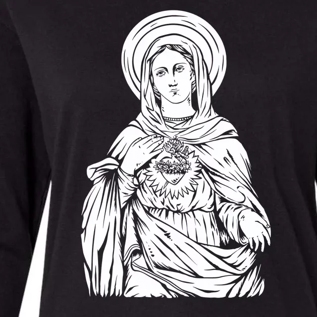 Mother Mary Womens Cotton Relaxed Long Sleeve T-Shirt