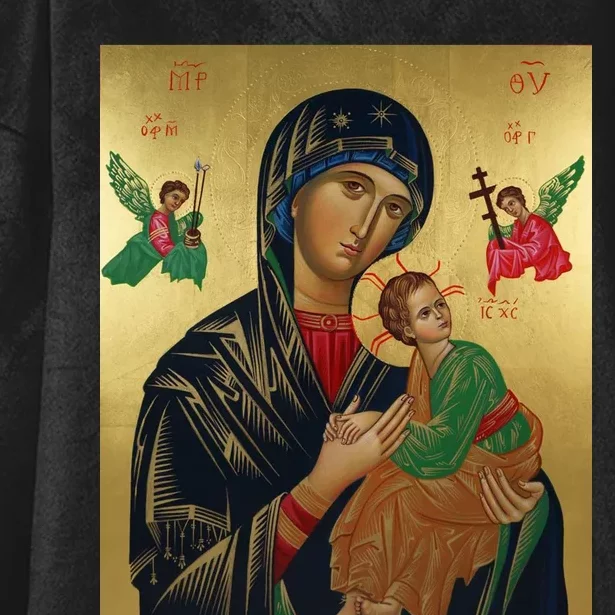 Mother Mary And Jesus Hooded Wearable Blanket