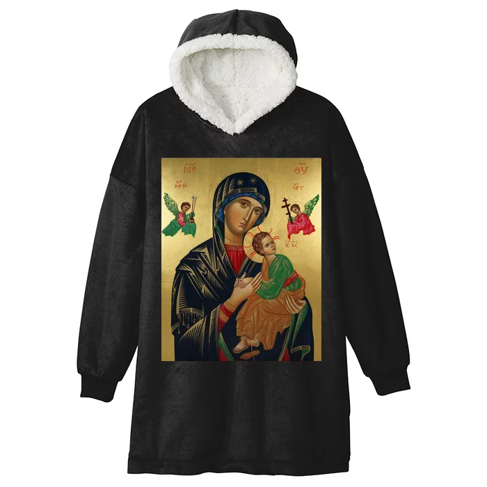 Mother Mary And Jesus Hooded Wearable Blanket