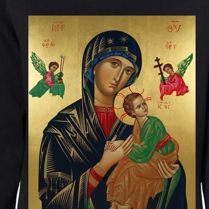 Mother Mary And Jesus Womens California Wash Sweatshirt