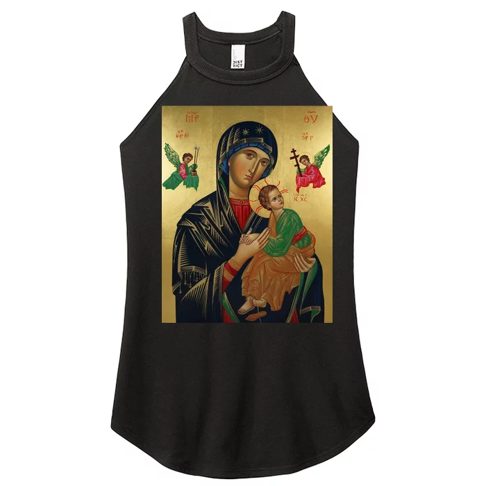 Mother Mary And Jesus Women’s Perfect Tri Rocker Tank