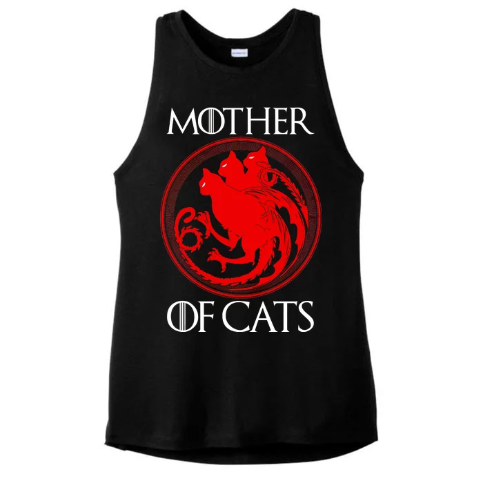 Mother Of Cats Ladies Tri-Blend Wicking Tank