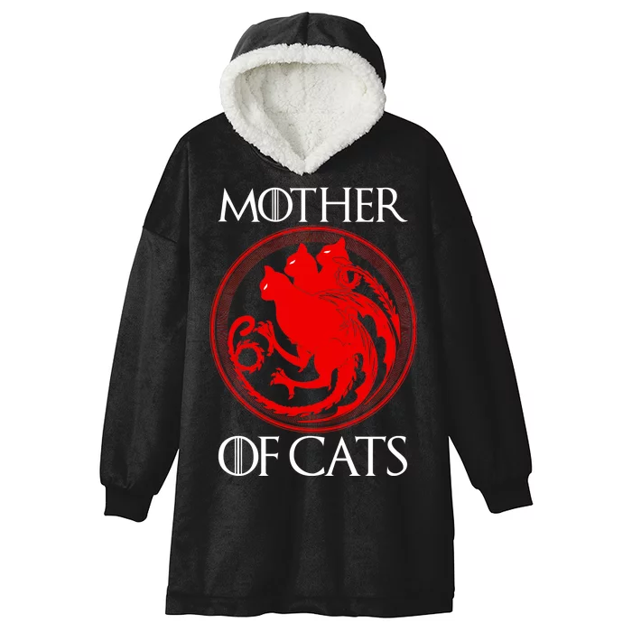 Mother Of Cats Hooded Wearable Blanket