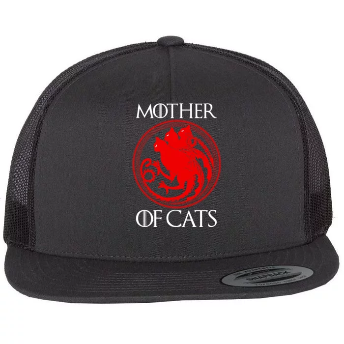 Mother Of Cats Flat Bill Trucker Hat