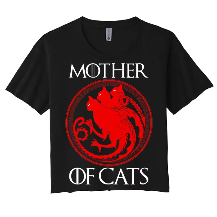 Mother Of Cats Women's Crop Top Tee