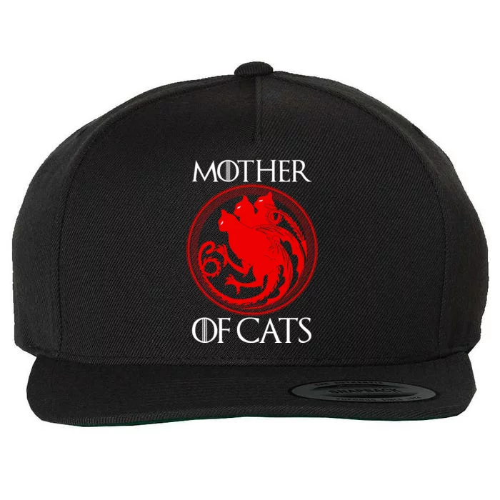 Mother Of Cats Wool Snapback Cap