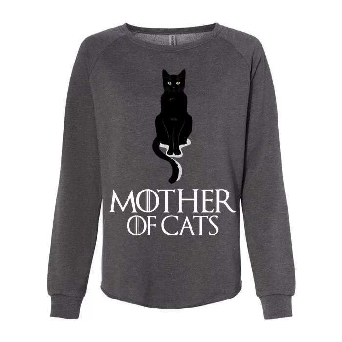 Mother of Cats Funny Cat Lover Womens California Wash Sweatshirt