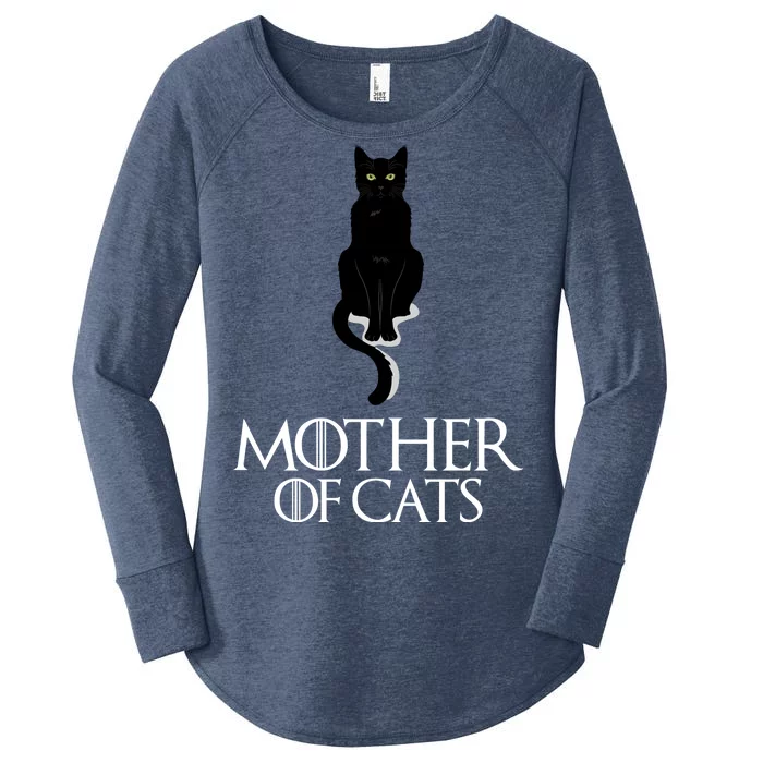 Mother of Cats Funny Cat Lover Women's Perfect Tri Tunic Long Sleeve Shirt